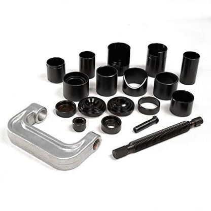 DAYUAN 21PCS Master Ball Joint Press Service Kit for 2WD 4WD Vehicle | Upper & Lower Ball Joint Service Kit，Removes & Installs Ball Joints，Brake Anchor Pin Tool，Carbon Steel，Red Case