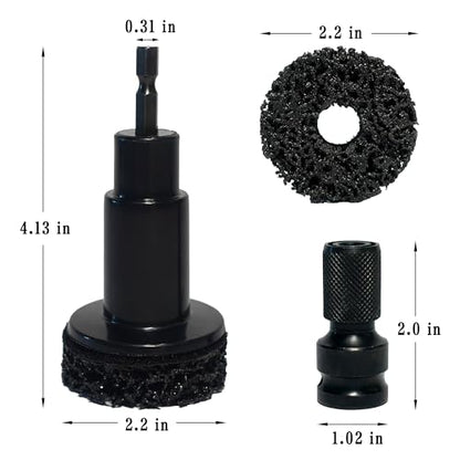 Wheel Hub Cleaning Kit, 7-Piece Hub & Stud Cleaner for Rust Removal and Resurfacing, Fits 1/2" Power Drill and Impact Wrench, for Automotive Lug Studs, Rotors and Brake Service