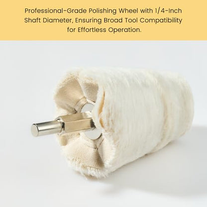 6 Pcs Polishing Wheel Kit with 1/4" Hex Shafts for Drill, Polisher - Fits Electric & Pneumatic Tools for Metal, Wood, Jewelry, Glass, Ceramic Surface Car Polishing
