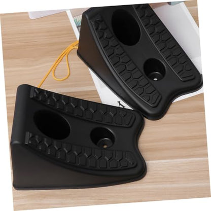 4pcs Heavy Duty Wheel Chock Set for Cars Trailers RVs Non-Slip Tire Support Blocks Sturdy Rubber Tire Stoppers for Travel and Parking