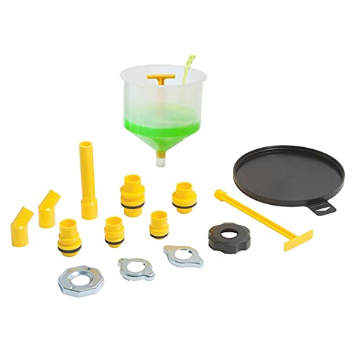 15-Piece Car Radiator Coolant Funnel Kit for Easy Coolant Refilling & Drip Prevention - Ideal for Automotive Enthusiasts