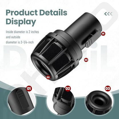 2-1/2 in. Muffler Diffuser Wet/Dry Vac Attachment CMXZVBE38660 Compatible with Craftsman and Ridgid Shop Vacuums, Industrial-Grade Shop Vac Accessories for Noise Reduction