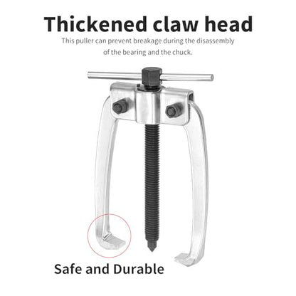 2 Jaw Puller 2.25in/60mm Universal Bearing Gear Pullers | Heavy Duty Extractor Tool, High Carbon Steel Puller, Adjuestable Pulley Removal Tool for Bearings/Flywheels/Pulleys Remove - size: Micro 2Jaw 0.4-2.25 In