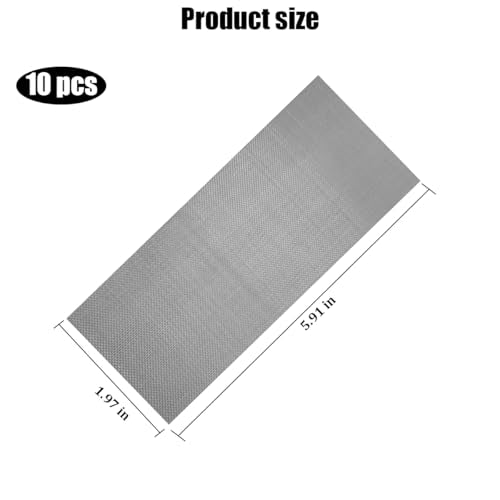 10PCS Car Welding Mesh, 1.97 x 5.91" Plastic Reinforcing Stainless Steel Thermoplastic Repair Wire Mesh Screen, Auto Bumper Repairing Plastic Wire Welding Kit, Universal for Vehicles - size: 1.97 x 5.91"