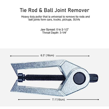 5 in 1 Ball Joint Separator, Pitman Arm Puller, Tie Rod End Removal Tool Set, Front End Service Tool Kit for Cars, Pickups, Trucks