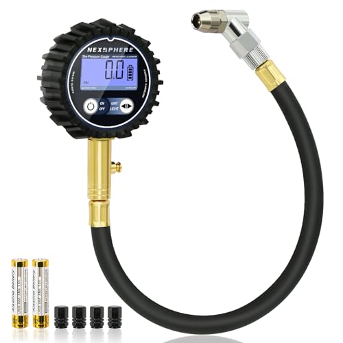 200 PSI Digital Tire Pressure Gauge – Heavy-Duty Air Pressure Gauge for Tires, Accurate Digital Tire Gauge with LED Backlight, 360° Swivel Chuck for Cars, Trucks, Motorcycles & RVs