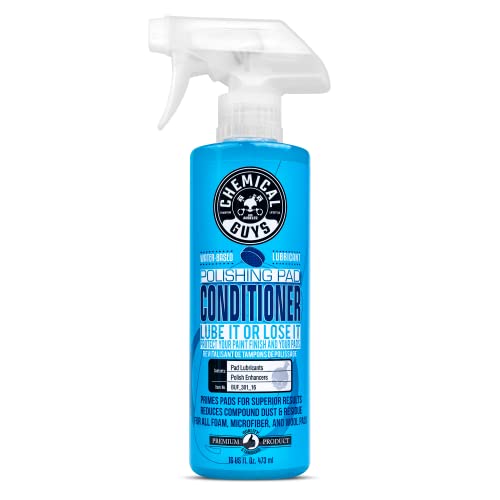 Chemical Guys Car Polishing and Buffing Pad Conditioner, 16 Oz | Quick-spray pad lubricant, primes foam microfiber and wool pads, works with DA and rotary polishers