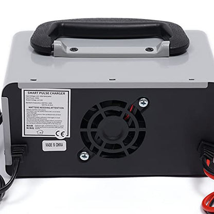12V/24V Lithium Lead Acid Battery Charger with LCD Display, Intelligent Battery Maintainer Trickle Charge for Car, Motorcycle, Van