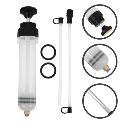 LIFKOME 200cc Manual Oil Fluid Transfer Pump with Precision Control Design Dual Function Extractor Pump for Brake Fluid for Home Garages and Car Maintenance