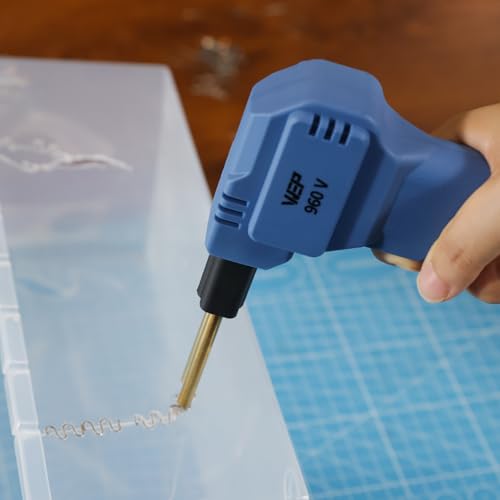 WEP 960-V Blue Plastic Welder Kit 110V with LED Lights with 200 Hot Staples and Pliers for Car Bumper Plastic Welding, Plastic Gas Tank Repair, a Great Automotive Tools for Mechanics - color: Light Blue