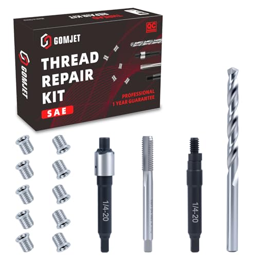 1/4-20 INCH Thread Repair Kit, with 1/4-20X0.380 inch Stainless Steel Insert Qty 10 - size: 1/4x20x0.380 Inch