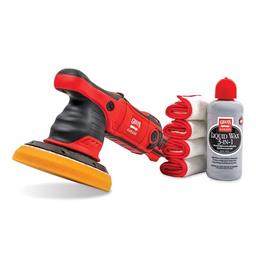 Griot's Garage G9 Orbital Starter Kit for Car Polishing and Detailing, Includes Orbital Polisher, Liquid Wax 3-in-1, 6.5" Orange Foam Correcting Pad, and 4 PFM Dual Weave Wax Removal Towels - size: G9 Orbital Starter Kit