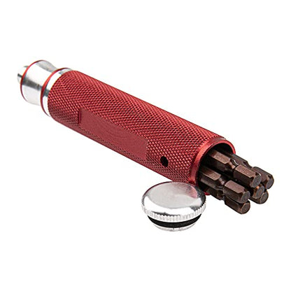 6 in 1 Hexagonal Screwdrivers 1.5 2.0 2.5 3.0mm 0#+ 1#- Hex Key Screw Driver Repair Tool for RC Drone Car (Red) - color: Red