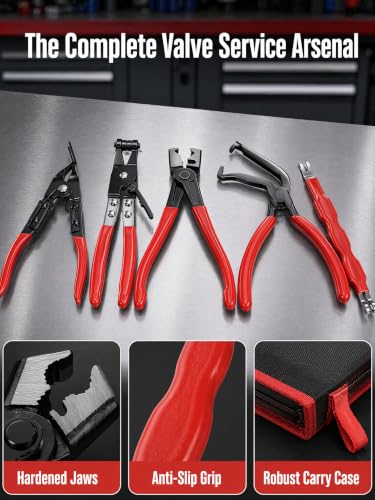 5 Piece Electrical Disconnect Pliers Electrical Connector Removal Tool Set Automotive Trim Clip Hose Clamp Release Car Specialty Tool Set for Car Tight Engine Bay Repair Maintenance