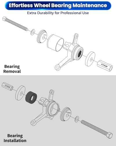 ATPEAM 24pc Wheel Bearing Press Kit, Bearing Removal & Installation Set Universal Bushings