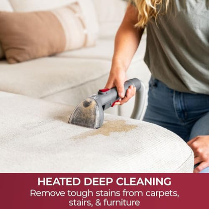 Kenmore KW1050.01 Upgrade Portable Heated Carpet & Upholstery Spot Cleaner | 16Kpa Power Suction, Versatile Tools for Pets, Area Rugs and Couches - color: Red