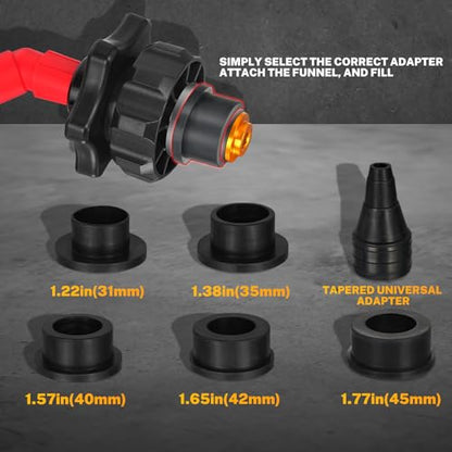 BILITOOLS Coolant Funnel Kit, Automotive Radiator Coolant Filling Tool | No-Spill Universal Radiator Cooling System Bleeding Burping Tool Kit with Vent Tube