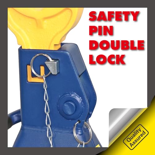 STRONGHOLD 3-Ton (6,000 LB) Safety Pin Ratchet Jack Stands – Heavy-Duty Steel Construction | Enhanced Safety Locking Pin | Sold as a Pair