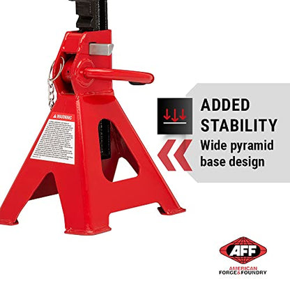 AFF 3 Ton Jack Stand Set - Heavy Duty Ratchet Style Jack Stands - Pair - size: 3 Ton