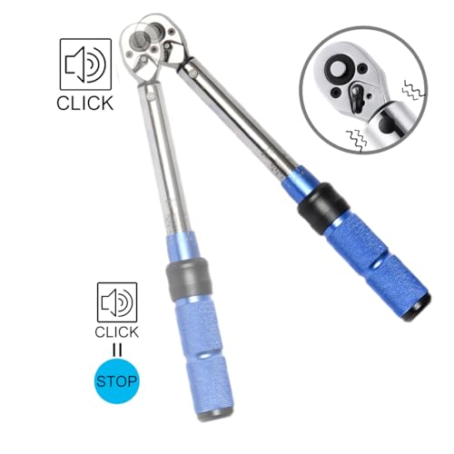 Bike Torque Wrench Set, 1/4 Inch Drive Torque Wrench 2 to 24 Nm | Bicycle Torque Wrench for MTB Mountain Road Bikes with Allen Key, Torx Sockets, Extension Bar