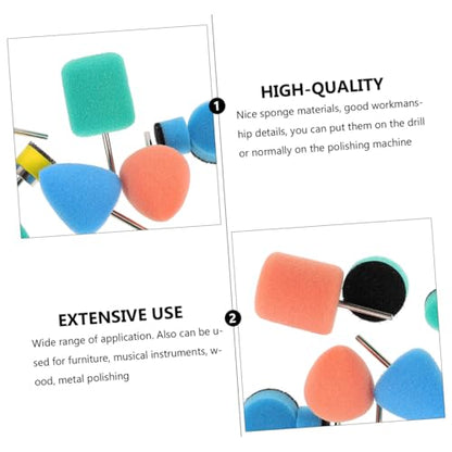Healifty 16-piece Car Polishing Wheel Kit Sponge Pads for Auto Detailing Clay Bar Brush Car Wheel Brush Light Weight Portable