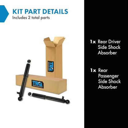 TRQ Rear Shock Absorber Set Compatible with 2013-2018 Hyundai Santa Fe Santa Fe Sport 2014-2015 Kia Sorento - style: SBA52278