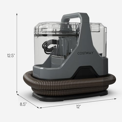 COSTWAY Upholstery Cleaner Machine, Portable Spot Cleaner with 15Kpa Powerful Suction, 600W Cleaning Machine with Versatile Attachments for Couch, Stairs, Carpet, Pet Messes