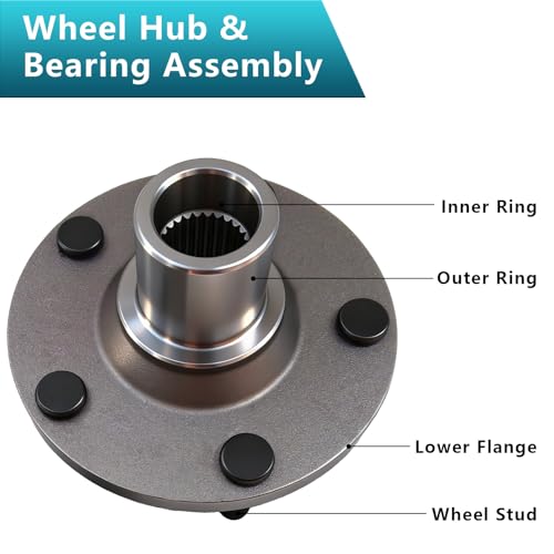 518515 Front Wheel Bearing Hub Assembly for Ford Escape 2001-2012, Mazda Tribute 2001-2012, Mercury Mariner 2005-2011 (2PCS) - size: 518515