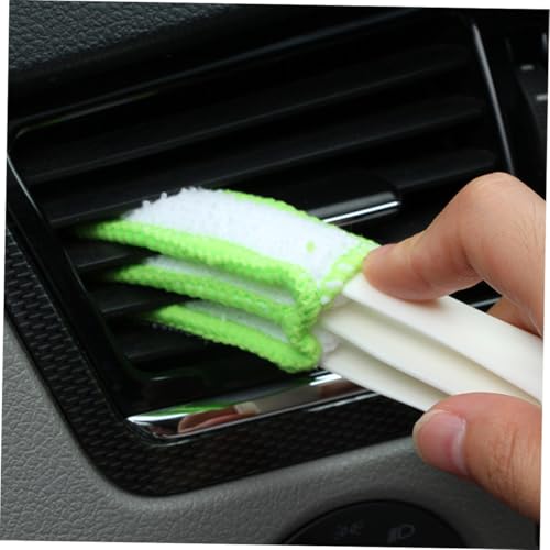 3pcs Double-Ended Car Air Vent Brush Set for Interior Cleaning Air Conditioner Duster Tools with Soft Bristles for Dashboard Keyboard and Outlet Detail