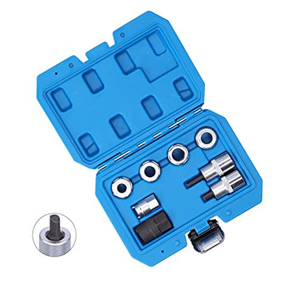 8PCS Strut Nut Socket Set, Steel Alloy Suspension Socket Kit, Professional Shock Absorber Removal Tool with Hex Drive Pins, Durable Car Repair Tool for Auto Shop and Home Mechanics