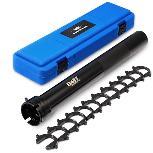Orion Motor Tech Inner Tie Rod Removal Tool Kit, Inner Tie Rod Tool for Tie Rod Removal and Installation, Master Inner Tie Rod Tool Set with 12 Crowfoot Adapters 1/2 Inch Drive Tube and Tool Case (BK) | Master Inner Tie Rod Tool Set with 12 Crowfoot Adapt