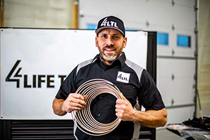 4LIFETIMELINES Copper Nickel Brake Line Kit [2-Pack] – 3/16" & 1/4" x 25 ft Tubing Coils with Fittings | Rust-Resistant CuNi Replacement Brake Lines | Easy Bend & Flare