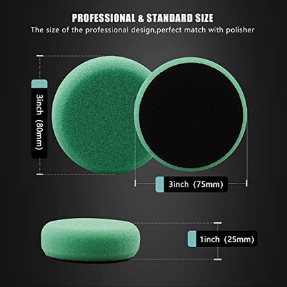 SPTA 29pcs Drill Buffing Pad Detail Polishing Pad Mix Size Kit with 5/8-11 Thread Backing pad & Adapters for Car Sanding, Polishing, Waxing (29Pcs Mini Polishing Pad Set2) - color: 29Pcs Mini Polishing Pad Set2