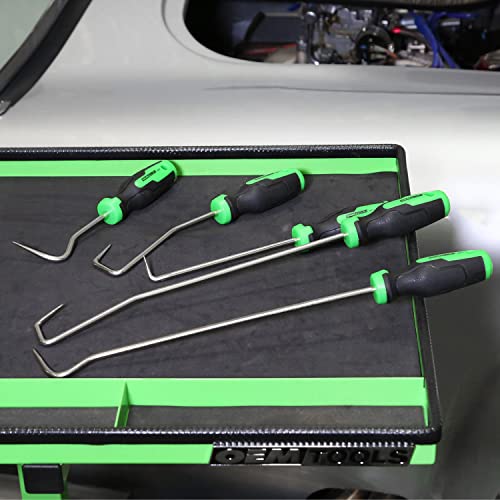 OEMTOOLS 26519 5 Piece Hose Remover Set, Cotter Pin Removal Tool, for Radiator Line and Heater Hose Removal, Coolant Hose Remover, Black and Green