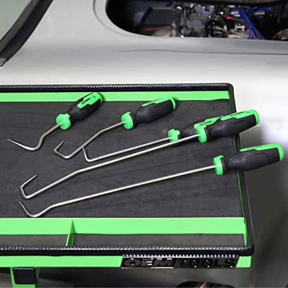 OEMTOOLS 26519 5 Piece Hose Remover Set, Cotter Pin Removal Tool, for Radiator Line and Heater Hose Removal, Coolant Hose Remover, Black and Green