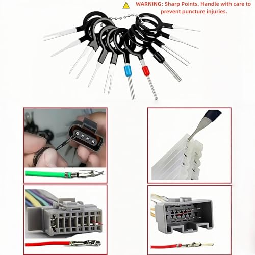 4-in-1 Automotive Clip Pliers Set, Electrical Disconnect & Connector Removal Tool Kit with Straight & 60° Angle Pliers, Separator & Hose Clamp Plier for Car Truck SUV Repair, Mechanics & DIY