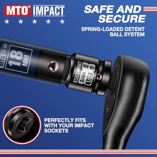 MTO 2 Pieces 1/2" Female to 3/4" Male Impact Socket Adapter, 1/2" Drive Impact Socket Adapter Set, Chrome Molybdenum Alloy Steel - size: 1/2" Female to 3/4" Male