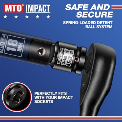 MTO 2 Pieces 1/2" Female to 3/4" Male Impact Socket Adapter, 1/2" Drive Impact Socket Adapter Set, Chrome Molybdenum Alloy Steel - size: 1/2" Female to 3/4" Male