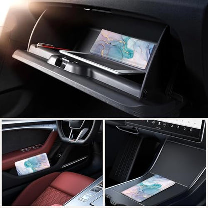 Car Registration and Insurance Holder，Colour Patterns Men Women Car License Document Registration and Insurance Card Holder - color: Blue Pink Marble