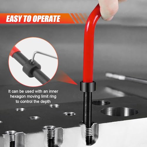 ZIMISI 30PCS M6 x 1.0mm Thread Repair Insert Kit, Stainless Steel Helicoil Inserts Set, Compatible Hand Tool Set, M6 Thread Metric Helicoil Repair Kit Assortment for Car Repairing