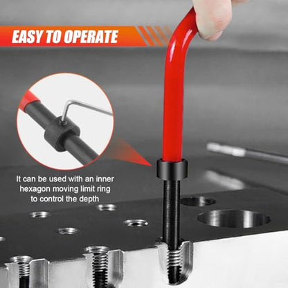 ZIMISI 30PCS M6 x 1.0mm Thread Repair Insert Kit, Stainless Steel Helicoil Inserts Set, Compatible Hand Tool Set, M6 Thread Metric Helicoil Repair Kit Assortment for Car Repairing