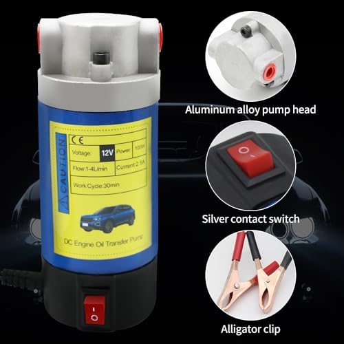 Oil Suction Pump For Changing Oil,12V Engine Oil Extractor Pump For Pumping Oil, Diesel Pump Transfer,Suitable For Cars, Motorcycles, Pressure Washers, Lawn Mowers