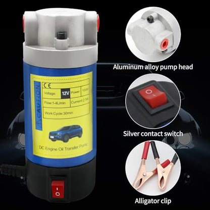 Oil Suction Pump For Changing Oil,12V Engine Oil Extractor Pump For Pumping Oil, Diesel Pump Transfer,Suitable For Cars, Motorcycles, Pressure Washers, Lawn Mowers
