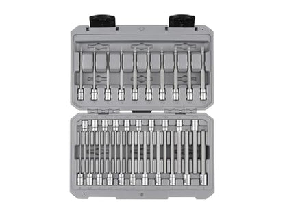 TEKTON Long Hex and Torx Bit Socket Set, 31-Piece | SHB90303 - size: 31-Piece (5/64-5/16 in., 2-8 mm, T6-T30)