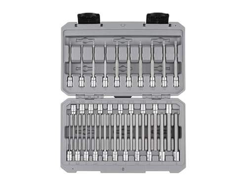 TEKTON Long Hex and Torx Bit Socket Set, 31-Piece | SHB90303 - size: 31-Piece (5/64-5/16 in., 2-8 mm, T6-T30)