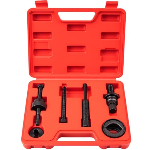 Pulley Puller Installer Kit, Power Steering Pump Pulley Removal Tool for Multi-Vehicle, Fits F/or/d, G/M, V/W and Ch/RYS/ler, Works with Steering Wheel Puller Kit for Power Steering Tasks