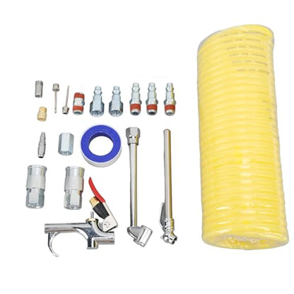 20Pcs Air Blow Accessory Set Stainless Steel Quick Connect Multifunctional Pneumatic Tools Kit