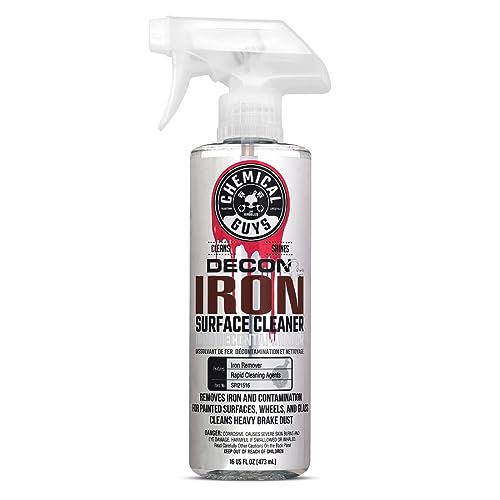 Chemical Guys, Decon Pro Iron Remover & Wheel Cleaner, Fallout Spray, 16 oz | Dissolves bonded iron, brake dust and fallout on wheels, calipers and paint, changing color as it works