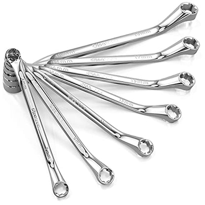 Olsa Tools Bolt Extractor Offset Wrench Set - 7pc Rounded Fastener Remover Kit - 6-Point Box-End Metric Design - Stripped Bolt & Nut Removal Tool - Professional Grade Mechanic Wrenches - Part: 1311 - color: 7pc Set, size: Metric