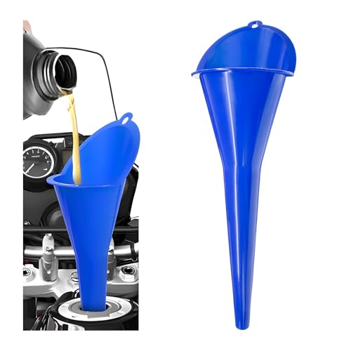 Oil Funnel, Flexible Multi-Function Automotive Oil Funnel, Spill-Proof Plastic Long Neck Engine Funnel Set for Gas Lubricants Water Diesel Fuel Kerosene, Car Accessories (Blue) - color: Blue, 1 PC